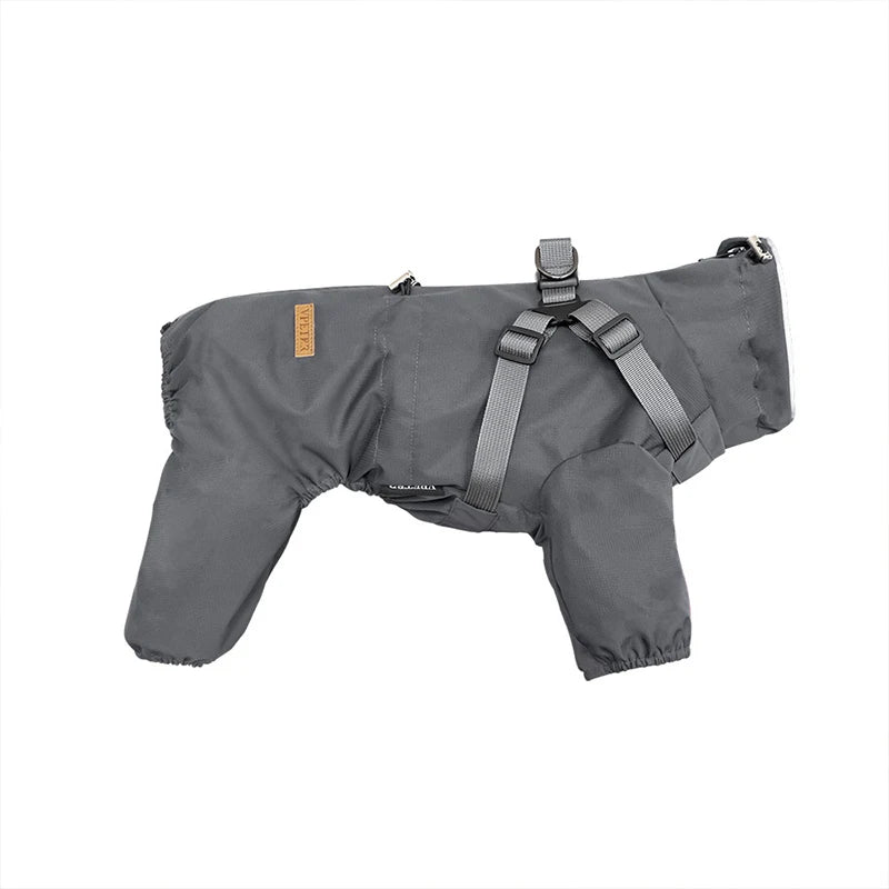 imperméable pour Chien avec Harnais - de Taille Petite et Moyenne, Ajustable,