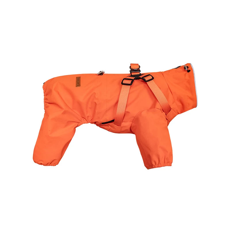 imperméable pour Chien avec Harnais - de Taille Petite et Moyenne, Ajustable,